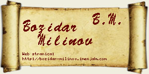 Božidar Milinov vizit kartica